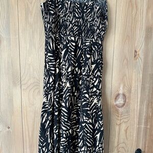 Black and Cream Patterned Dress